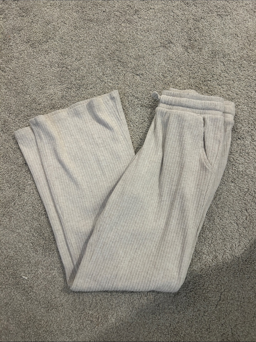 Cat & Jack Light beige Ribbed Joggers